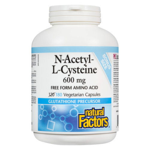 Natural Factors - N-Acetyl-L-Cysteine 600mg Bonus