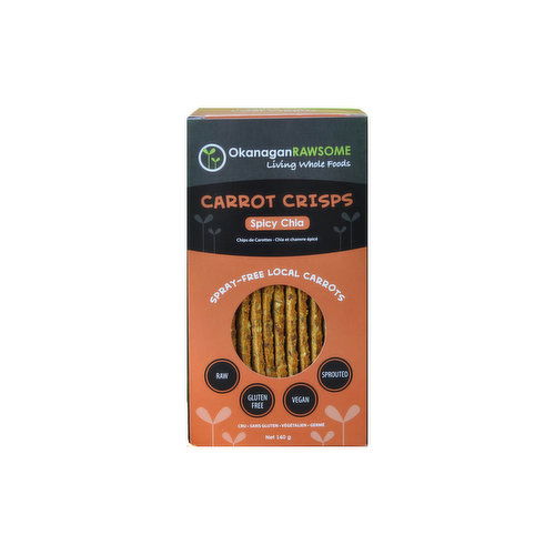 Okanagan Rawsome - Carrot Crisps With Spicy Chia & Hemp