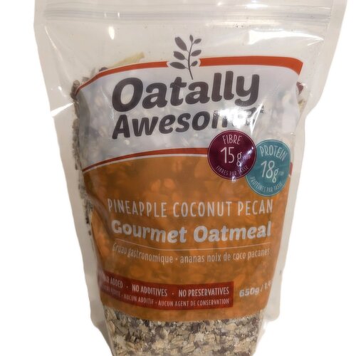Oatally Awesome - Pineapple Coconut Pecan Gourmet Oatmeal
