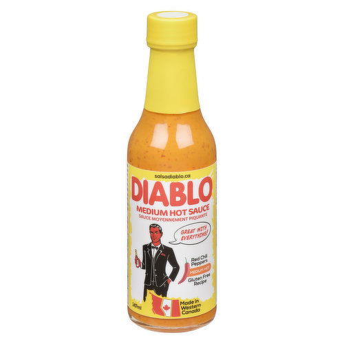 Diablo - Medium Hot Sauce Red Chili Peppers