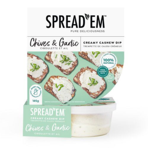 Spread'em Kitchen - Dairy Free Cashew Cream Cheese, Chives & Garlic