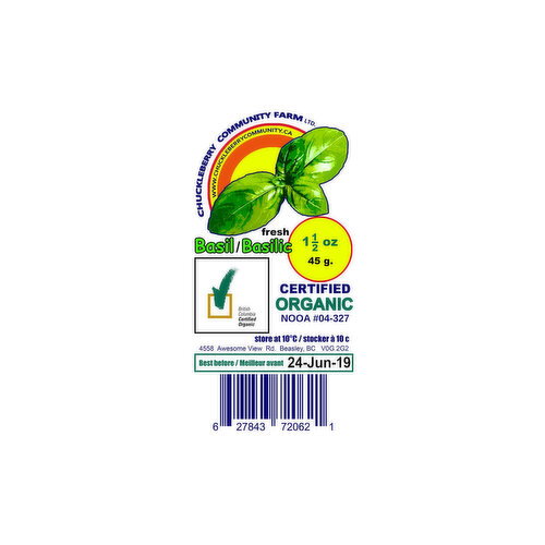 Chuckleberry Farm - Fresh Basil