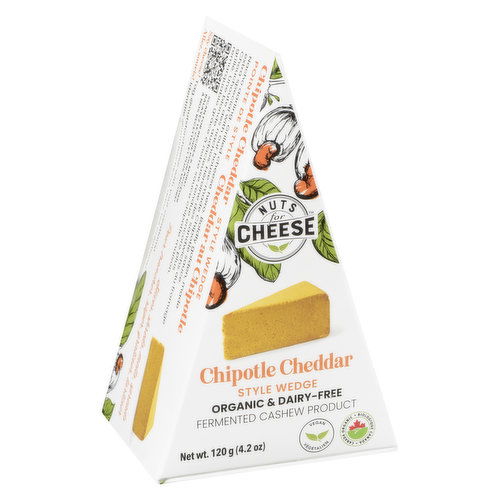 Nuts For Cheese - Chipotle Cheddar Wedge Fermented Cashew Product