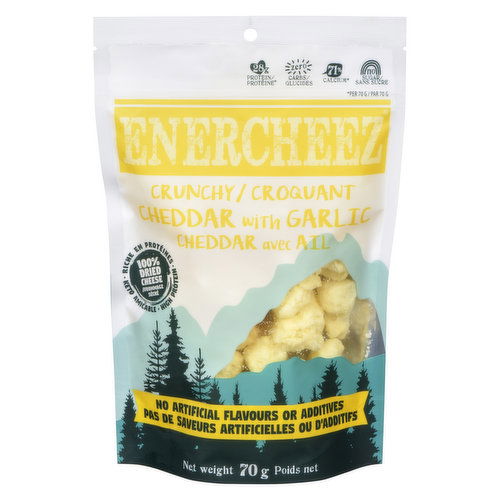 Enercheez - Cheese Snack Cheddar with Garlic