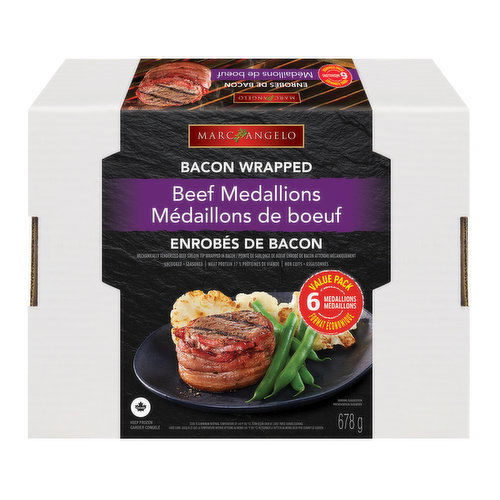 Marcangelo - Bacon Wrapped Beef Medallions - Frozen