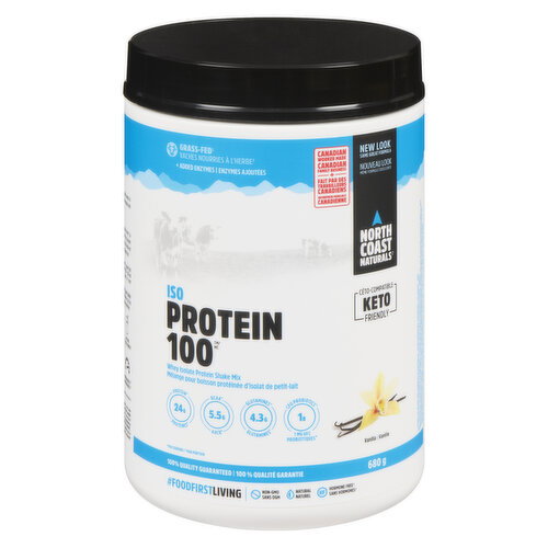 North Coast Naturals - Protein 100 Whey isolate Shake Mix, Vanilla