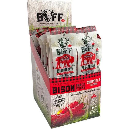 Buff - Chipotle Bison Snack Sticks, Small Pack