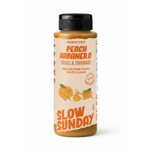 SLOW BOTTLED SUNDAY - SLOW SUNDAY Peach Habanero Hot Sauce