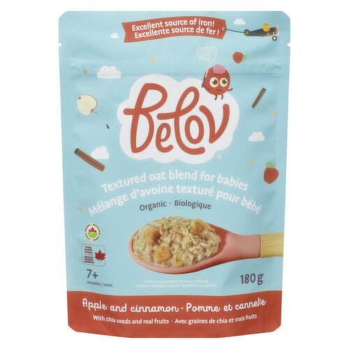 Belov - Textured Oat Blend For Babies Apple & Cinnamon Organic