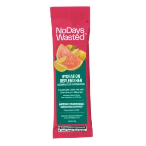 NoDaysWasted - Hydration Replenisher - Watermelon Lemonade, 9 Pack