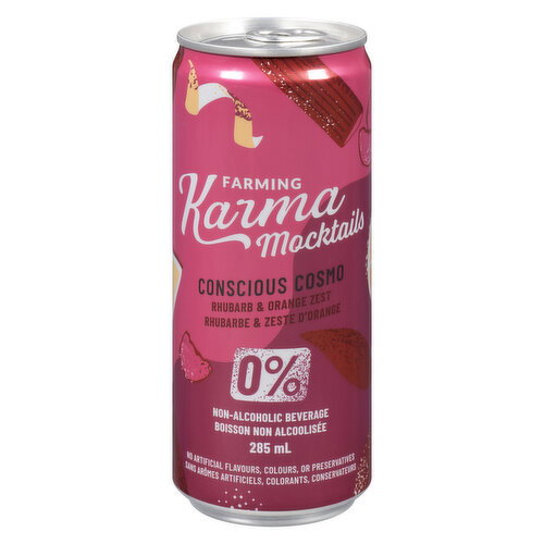 Farming Karma - Mocktails Conscious Cosmo, Rhubarb & Orange Zest