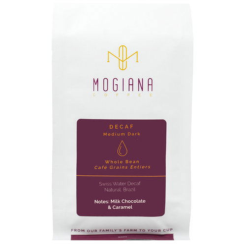 Mogiana Coffee - Swiss Water Decaf Whole Bean Coffee