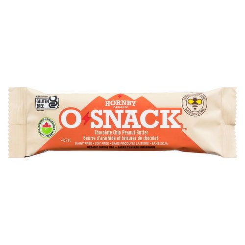 Hornby Organic - O Snack Bar Chocolate Chip Peanut Butter