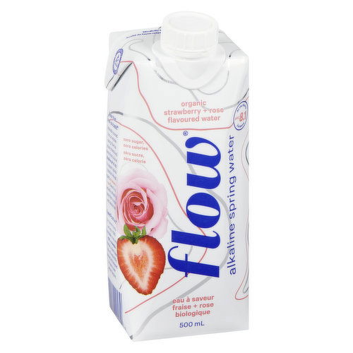 Flow Water - Alkaline Spring Water Strawberry & Rose