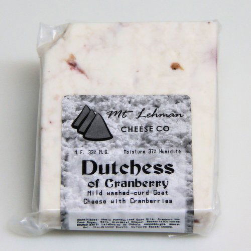 Mt Lehman - Dutchess Mild Goat Cheese w/ Cranberries