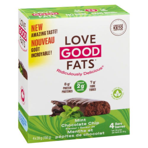 LOVE GOOD FATS - Snack Bar Mint Chocolate Chip