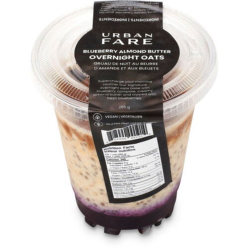 Urban Fare - Blueberry Almond Butter Overnight Oats