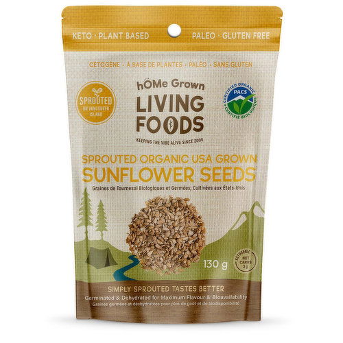 Home Grwn Lvng Foods - Sprouted Sunflower Seeds