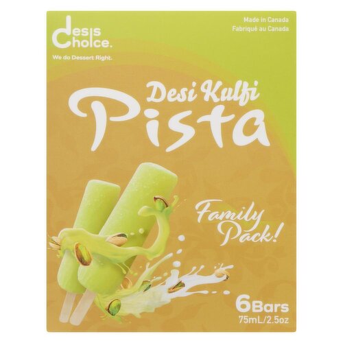 Desi’s Choice - Desi Kulfi Pista, Family Pack, 75 mL