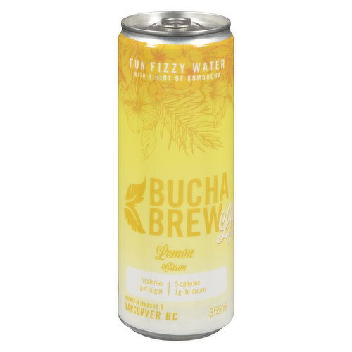 Bucha Brew - Fun Fizzy Water Lemon