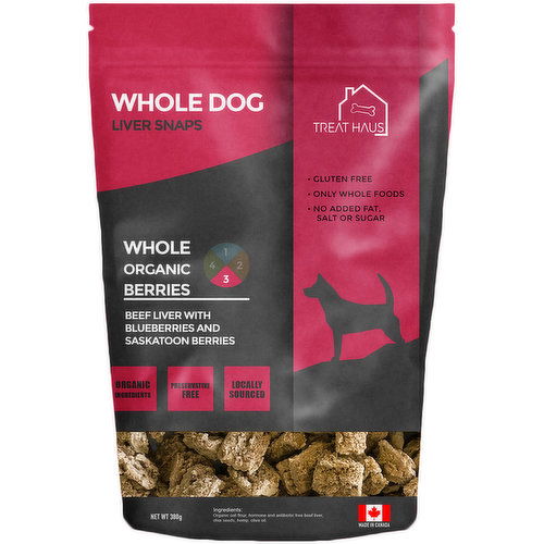 Whole Dog Liver Snaps Berries Choices Markets