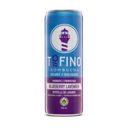 TOFINO KOMBUCHA - Organic Probiotic Kombucha, Blueberry Lavender