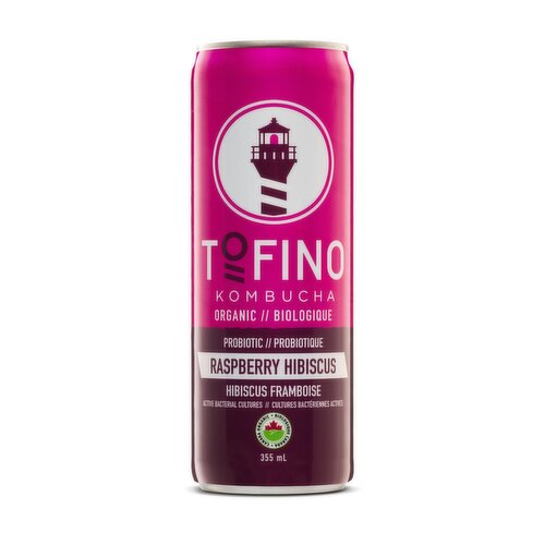 TOFINO KOMBUCHA - Organic Probiotic Kombucha, Raspberry Hibiscus