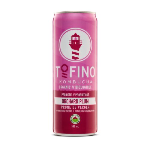 TOFINO KOMBUCHA - Organic Probiotic Kombucha, Orchard Plum