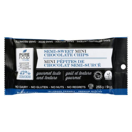 PURE FOODS - Semi Sweet Mini Chocolate Chips Vegan