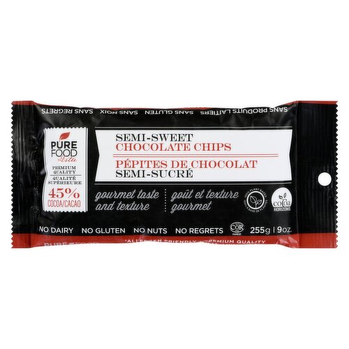 PURE FOODS - Semi Sweet Chocolate Chips Vegan