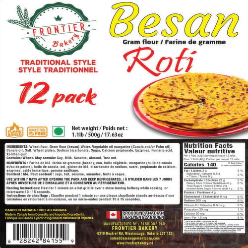 Frontier Bakery - Besan Roti