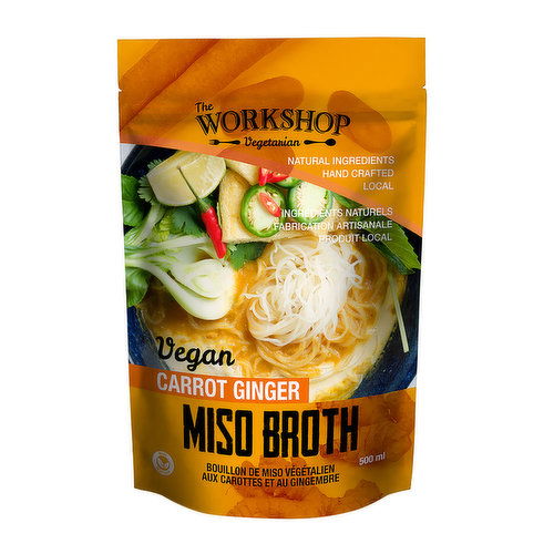 The Workshop Vegetarian - Broth Carrot Ginger Miso Vegan