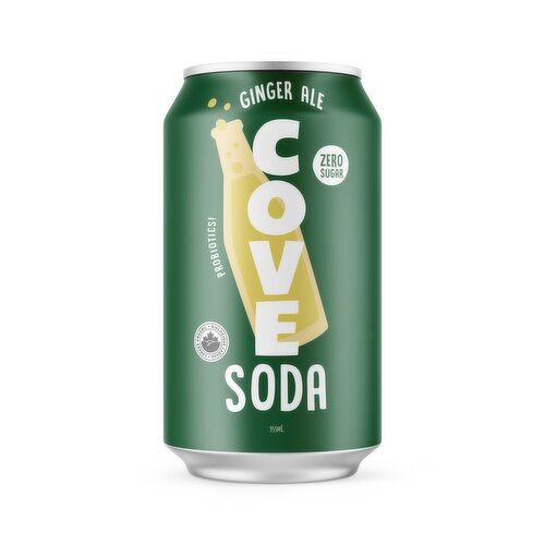 Cove - Zero Sugar Probiotic Soda, Ginger Ale