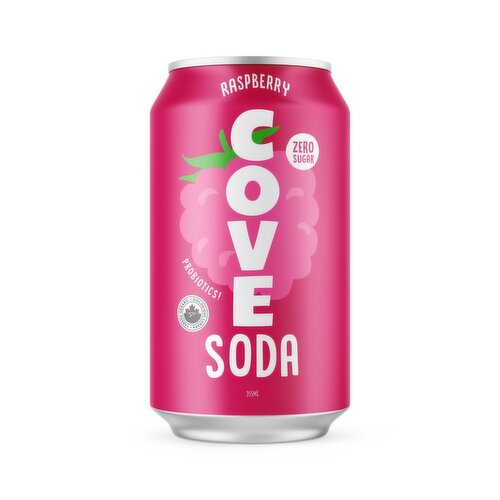 Cove - Zero Sugar Probiotic Soda, Raspberry