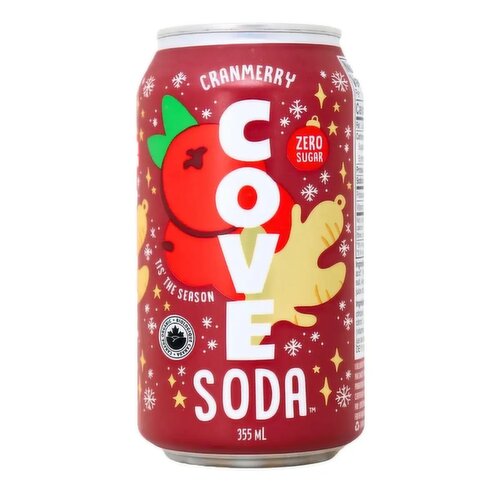 Cove - Zero Sugar Probiotic Cranmerry Soda, Limited Edition