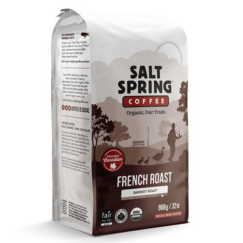 Saltspring Roasting - French Roast Coffee Darkest Roast Organic