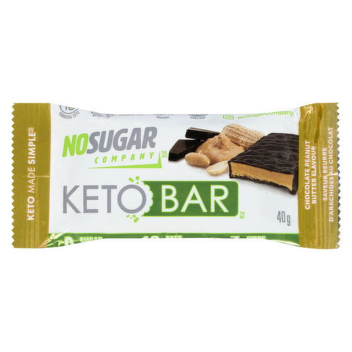 No Sugar Keto - Chocolate Peanut Butter Bar