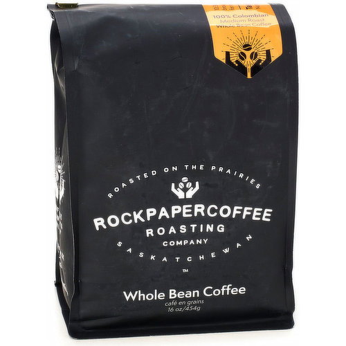 PaperRockCoffee - Whole Bean Coffee - 100% Colombian Medium Roast