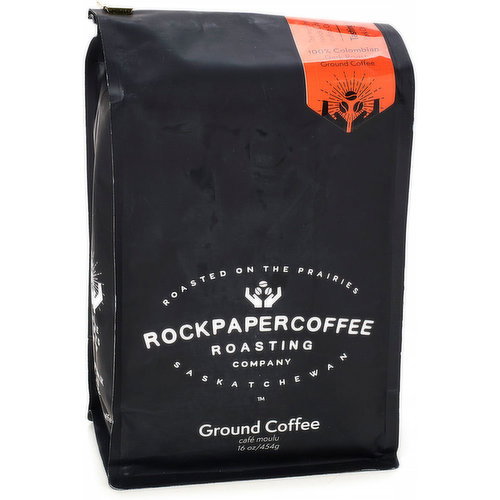 PaperRockCoffee - Ground Coffee - 100% Colombian Dark Roast