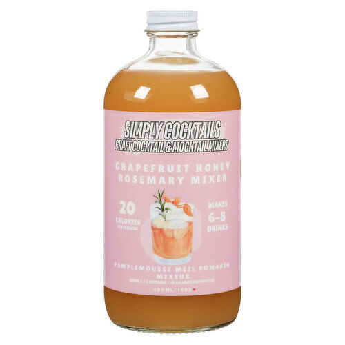 Simply Cocktails - Cocktail Mix Grapefruit Honey Rosemary