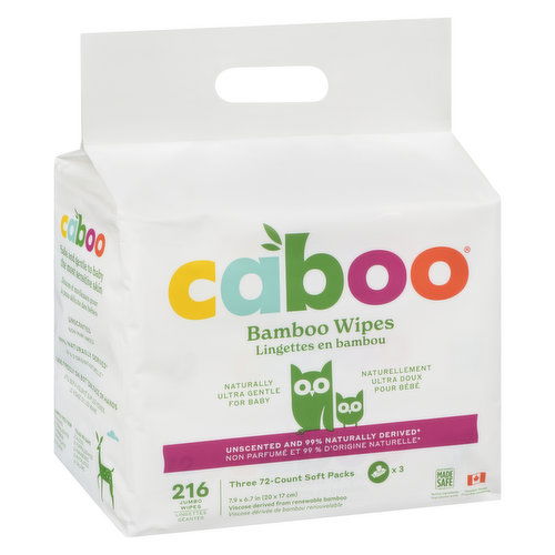 Caboo - Caboo Bamboo Baby Wipes Value 216CT