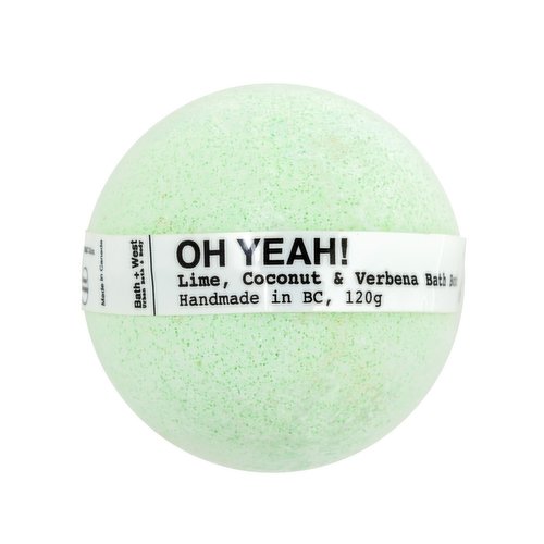 Bath West - Oh Yeah! - Lime, Coconut & Verbena Bath Bomb
