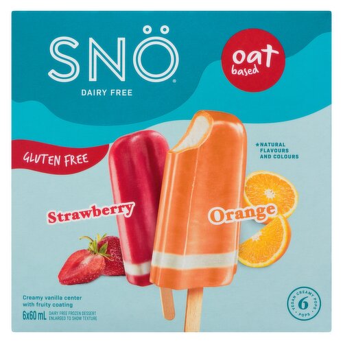 SNO - Dairy Free Pops Strawberry & Orange Cream
