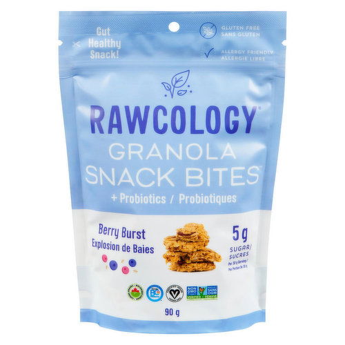 Rawcology - Granola Snack Bites Berry Burst w/ Probiotics