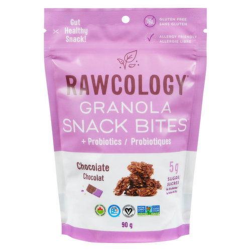 Rawcology - Granola Snack Bites Chocolate w/ Probiotics