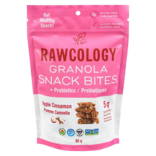 Rawcology - Granola Snack Bites Apple Cinn w/ Probiotics