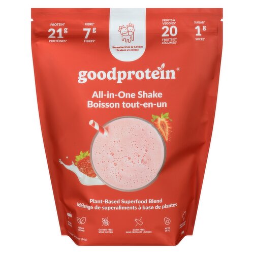 goodprotein - All-In-One Shake Plant-Based Strawberry & Cream