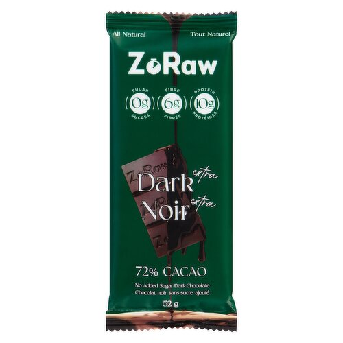 ZORAW - EXTRA DARK CHOCOLATE BAR WITH PROTEIN