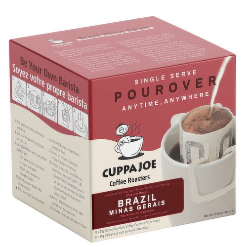 CuppaJoe coffee - Brazil Mina Gerais Single Srve