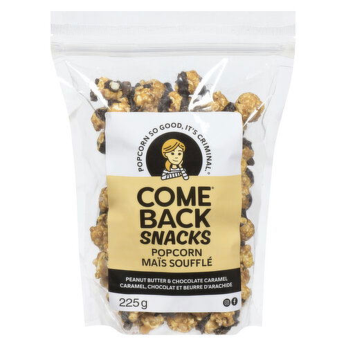 Comeback Snacks - Peanut Butter & Chocolate Caramel Popcorn